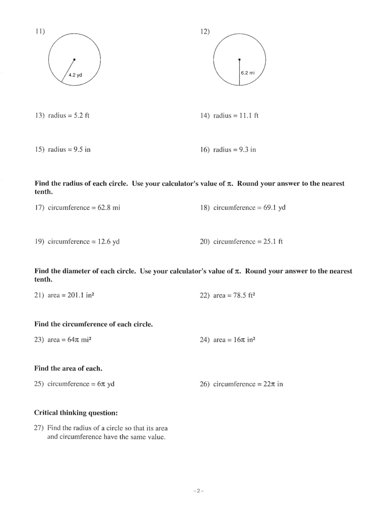 Working with Circles | The Learning Connection