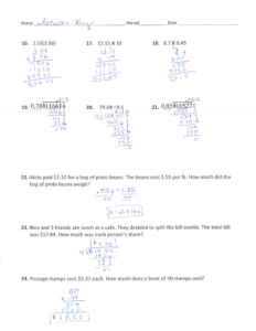 Operations on Decimals | The Learning Connection