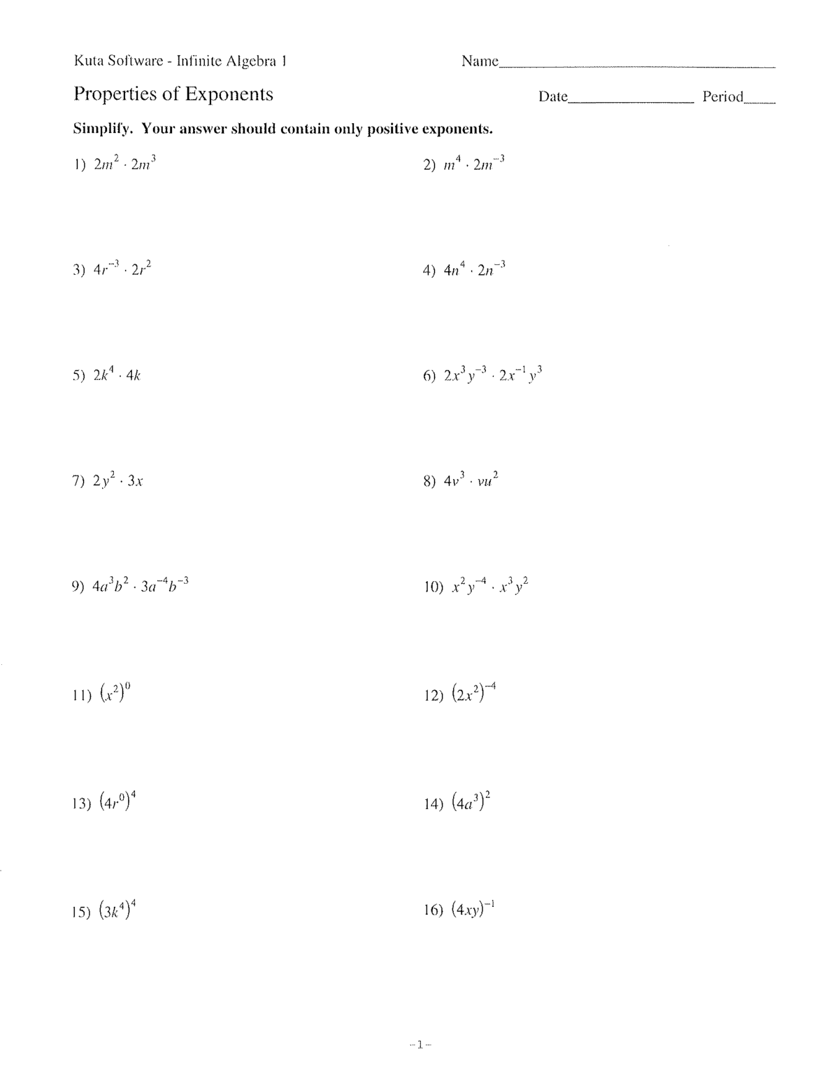 Simplifying Exponents | The Learning Connection