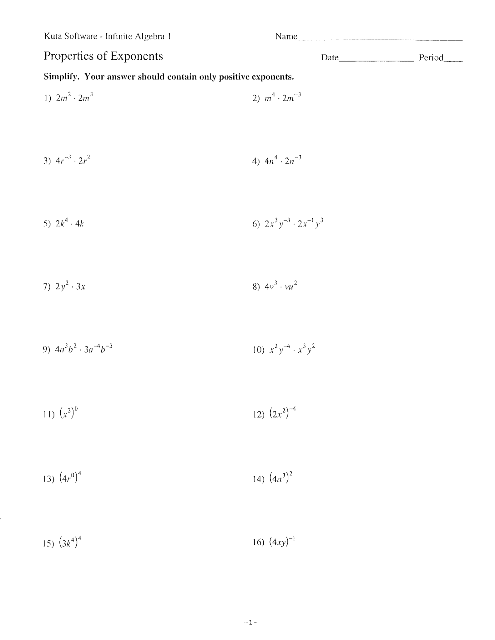 Simplifying Exponents | The Learning Connection