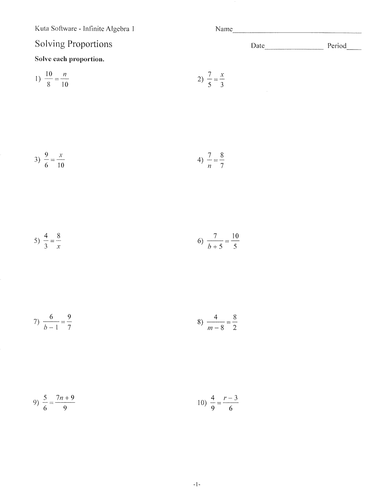 Ratios and Proportions | The Learning Connection